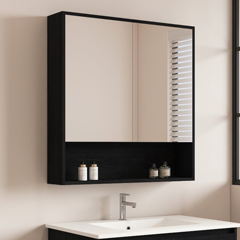Laulea 750mm Mirrored Shaving Cabinet with Open Shelf