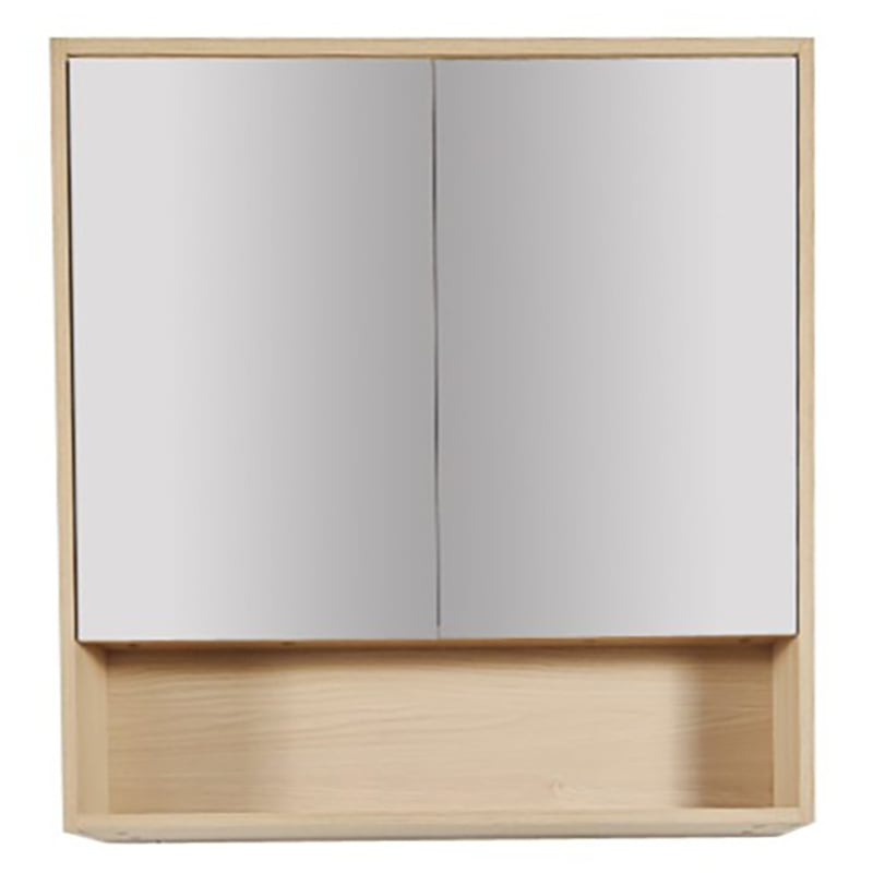 Laulea 750mm Mirrored Shaving Cabinet with Open Shelf