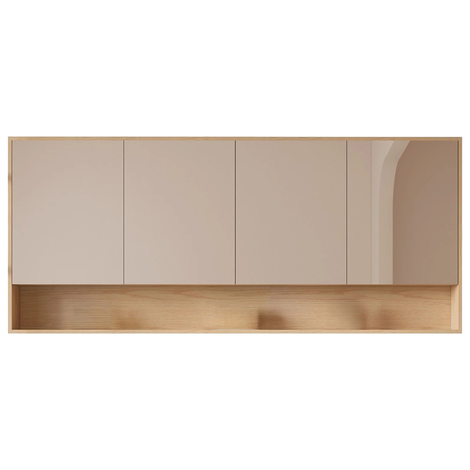 Laulea 1800mm Mirrored Shaving Cabinet with Open Shelf