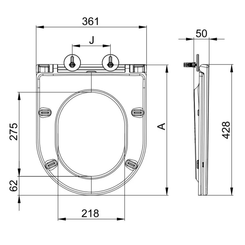 Pulehua Slim UF Toilet Seat