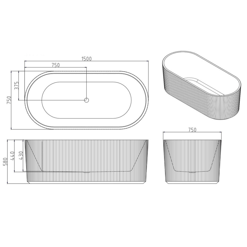 Salem Oval Acrylic Freestanding Bath with Floor Mounted Mixer Package