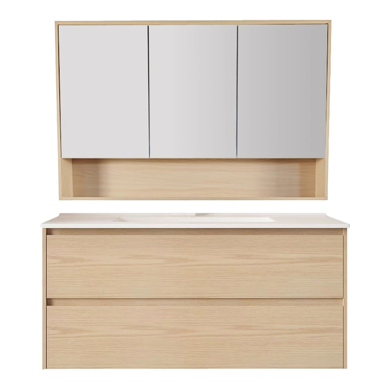 Laulea 1200mm Wall Hung Vanity & Mirror Cabinet Package