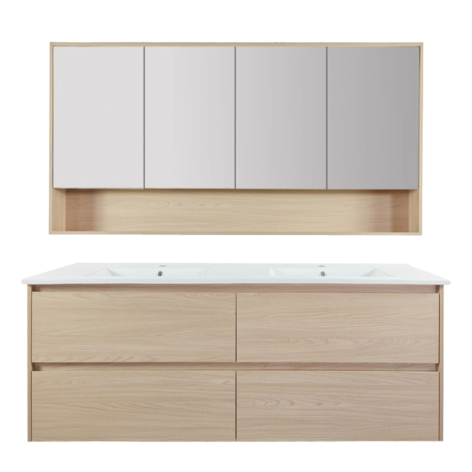 Laulea 1500mm Wall Hung Vanity & Mirror Cabinet Package