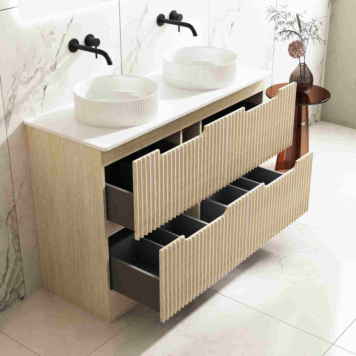 Colette 1200mm Freestanding Vanity with Stone Countertop