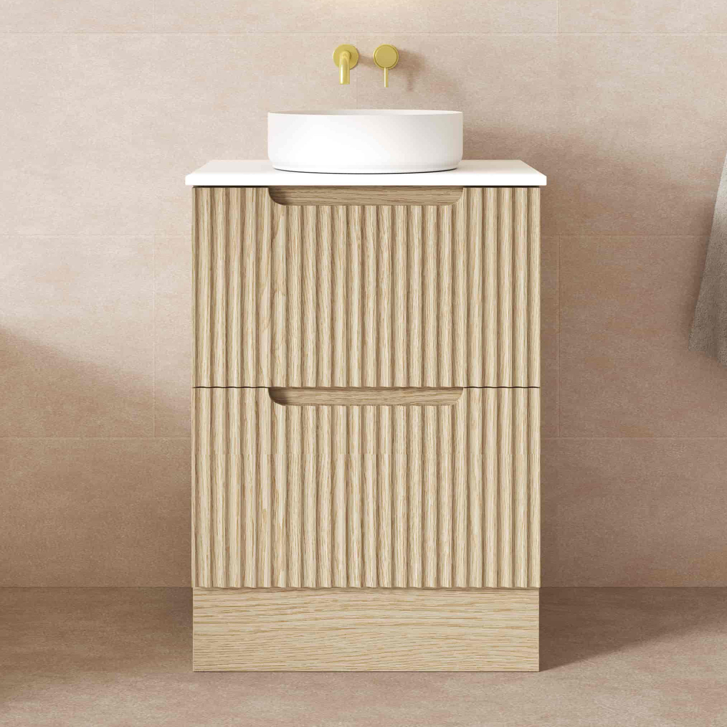 Colette 600mm Freestanding Vanity with Stone Countertop