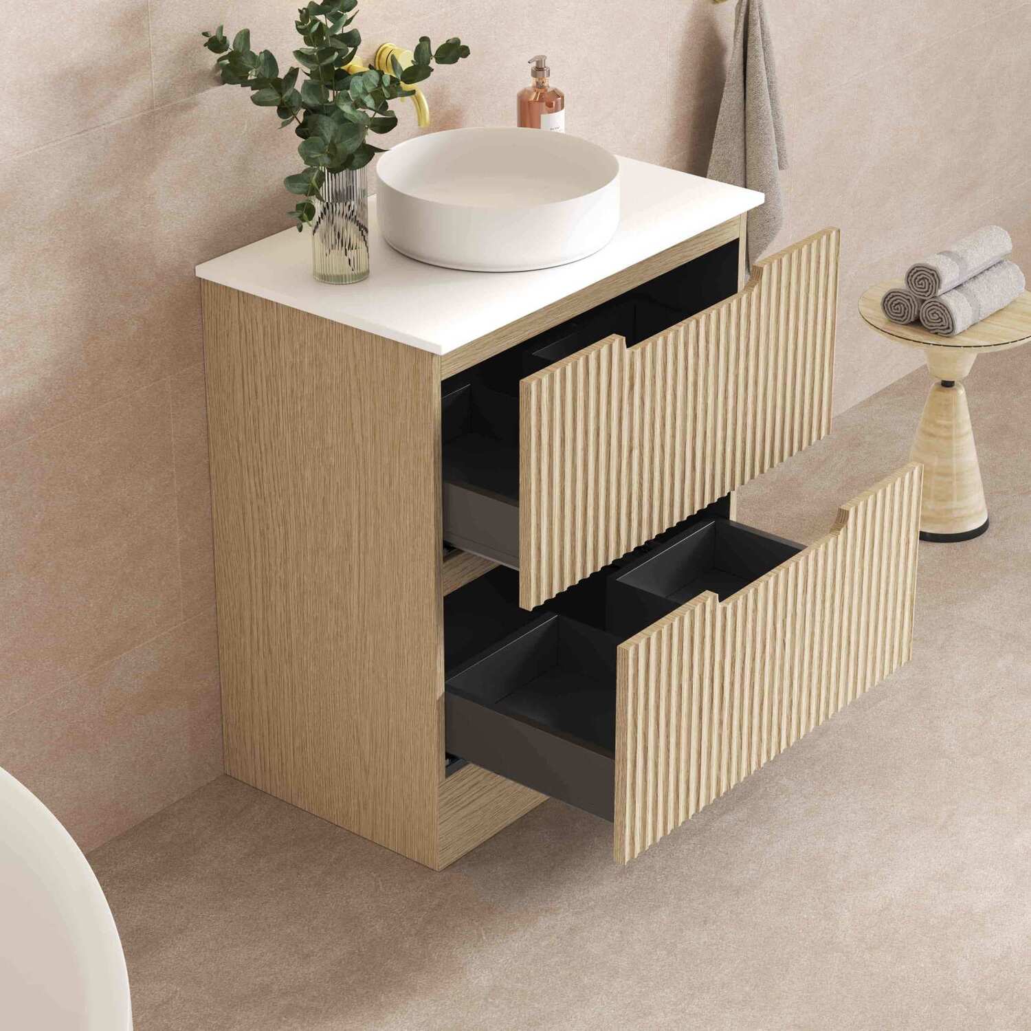Colette 750mm Freestanding Vanity with Stone Countertop