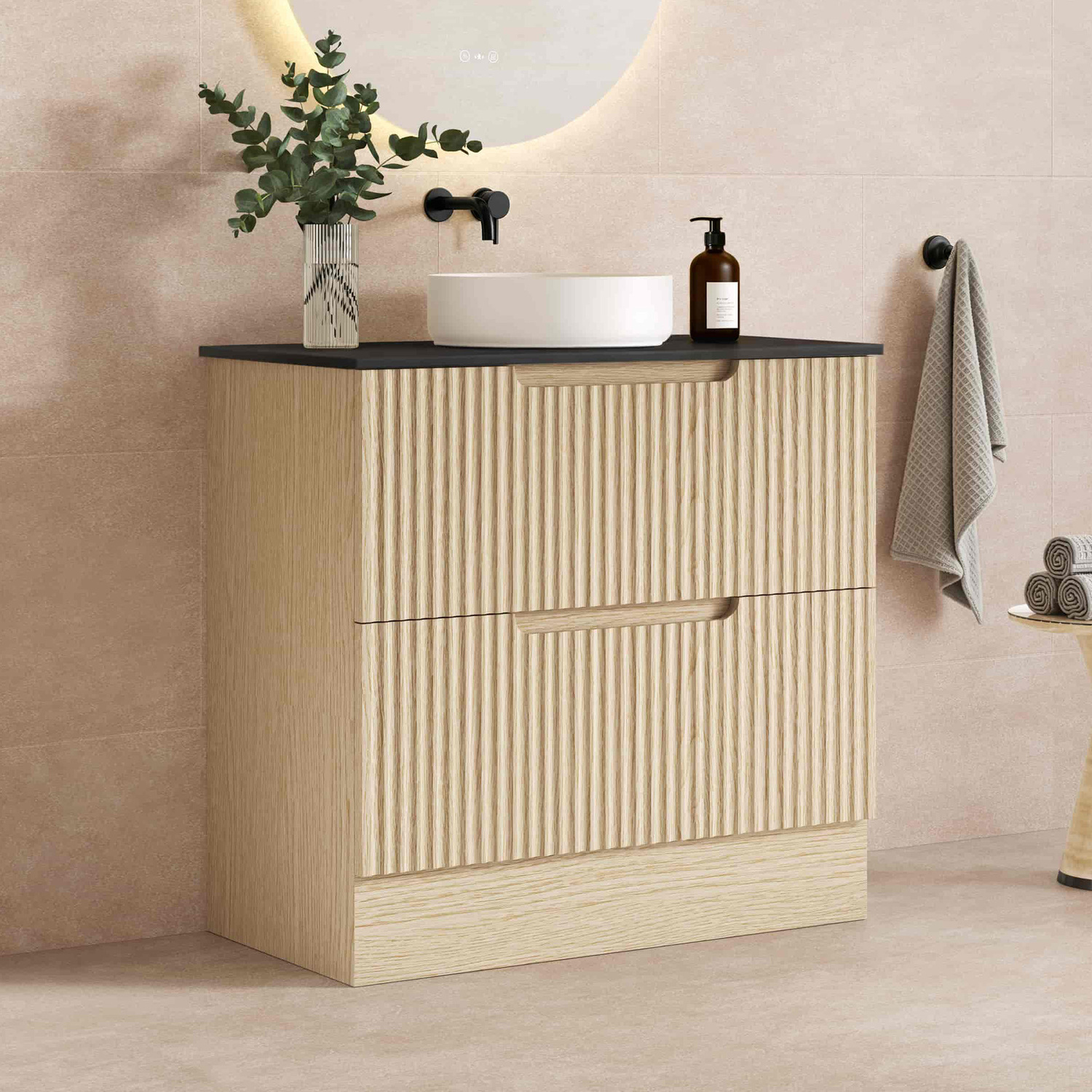 Colette 900mm Freestanding Vanity with Stone Countertop