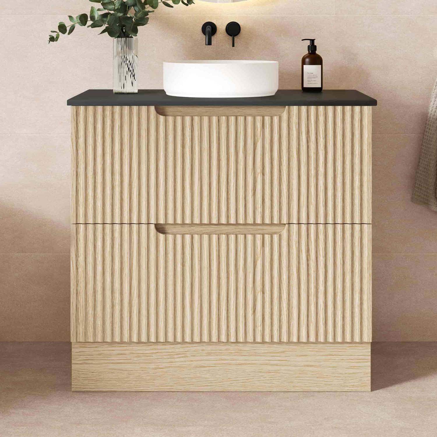 Colette 900mm Freestanding Vanity with Stone Countertop