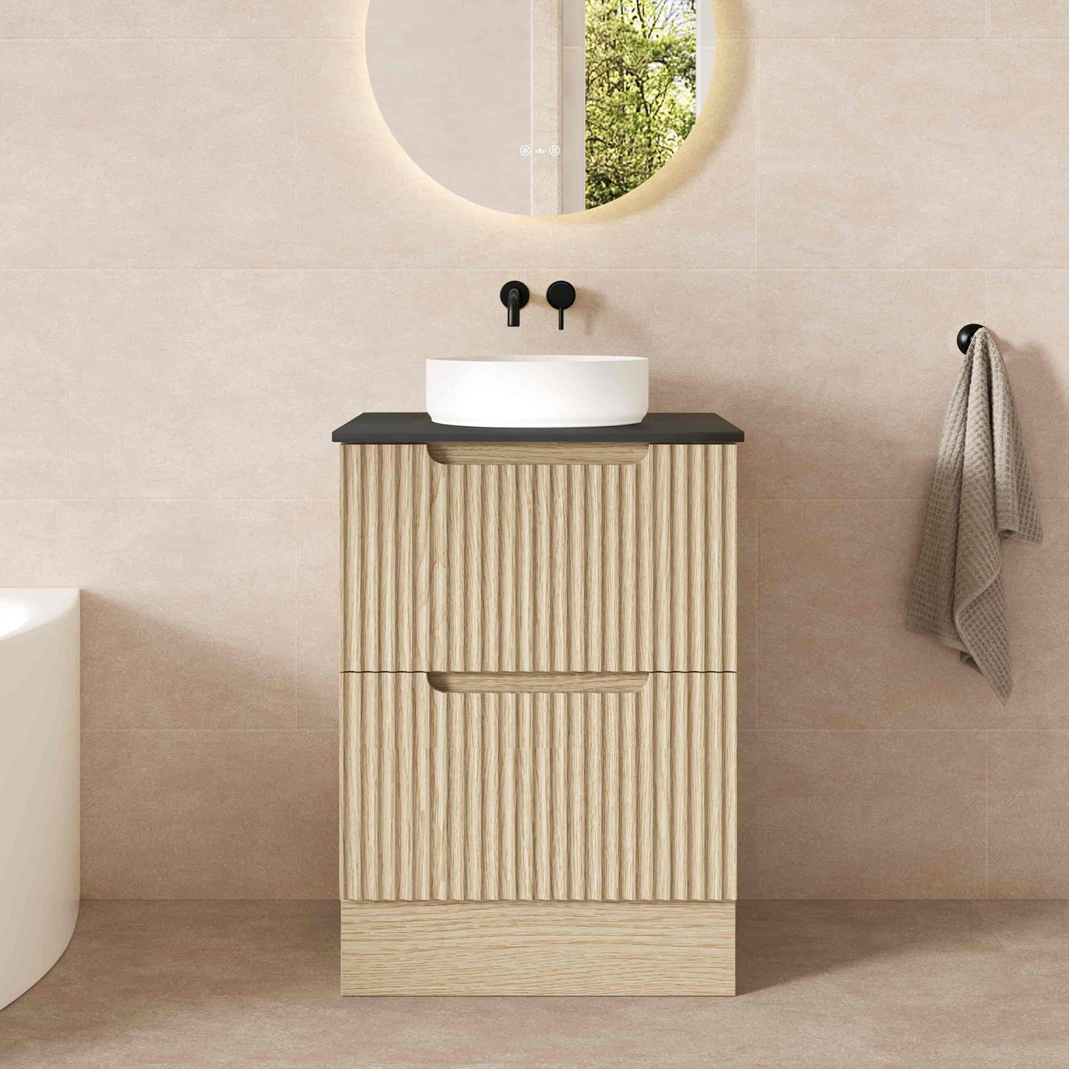Colette 600mm Freestanding Vanity with Stone Countertop