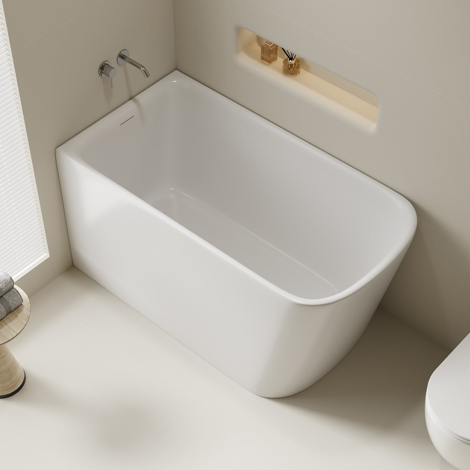 Cambridge Acrylic Corner Bath with Overflow