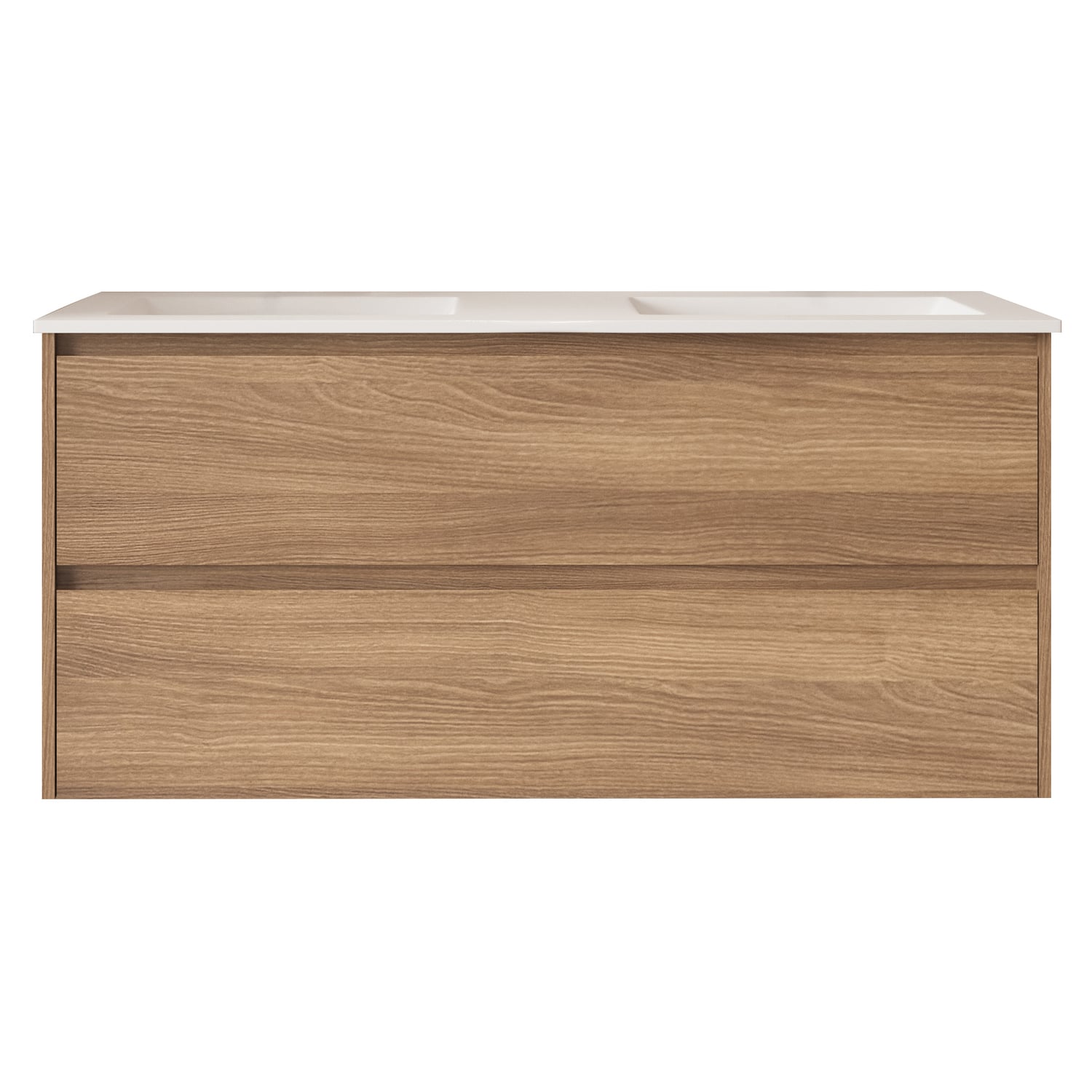 Horizon 1200mm Medium Oak Wall Hung Double Vanity