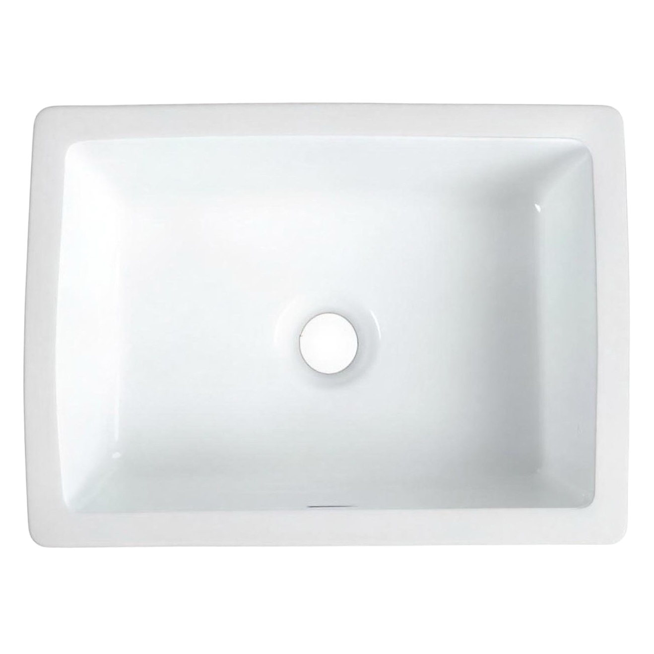 Novo 400mm Gloss White Rectangular Undermount Basin