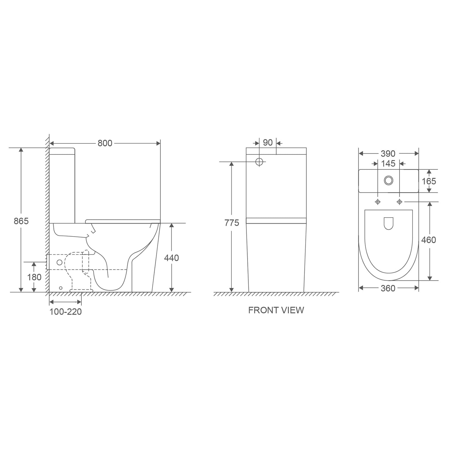 Palma Back to Wall Toilet Suite