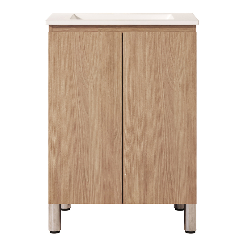 Byron 600mm Light Oak Freestanding Vanity