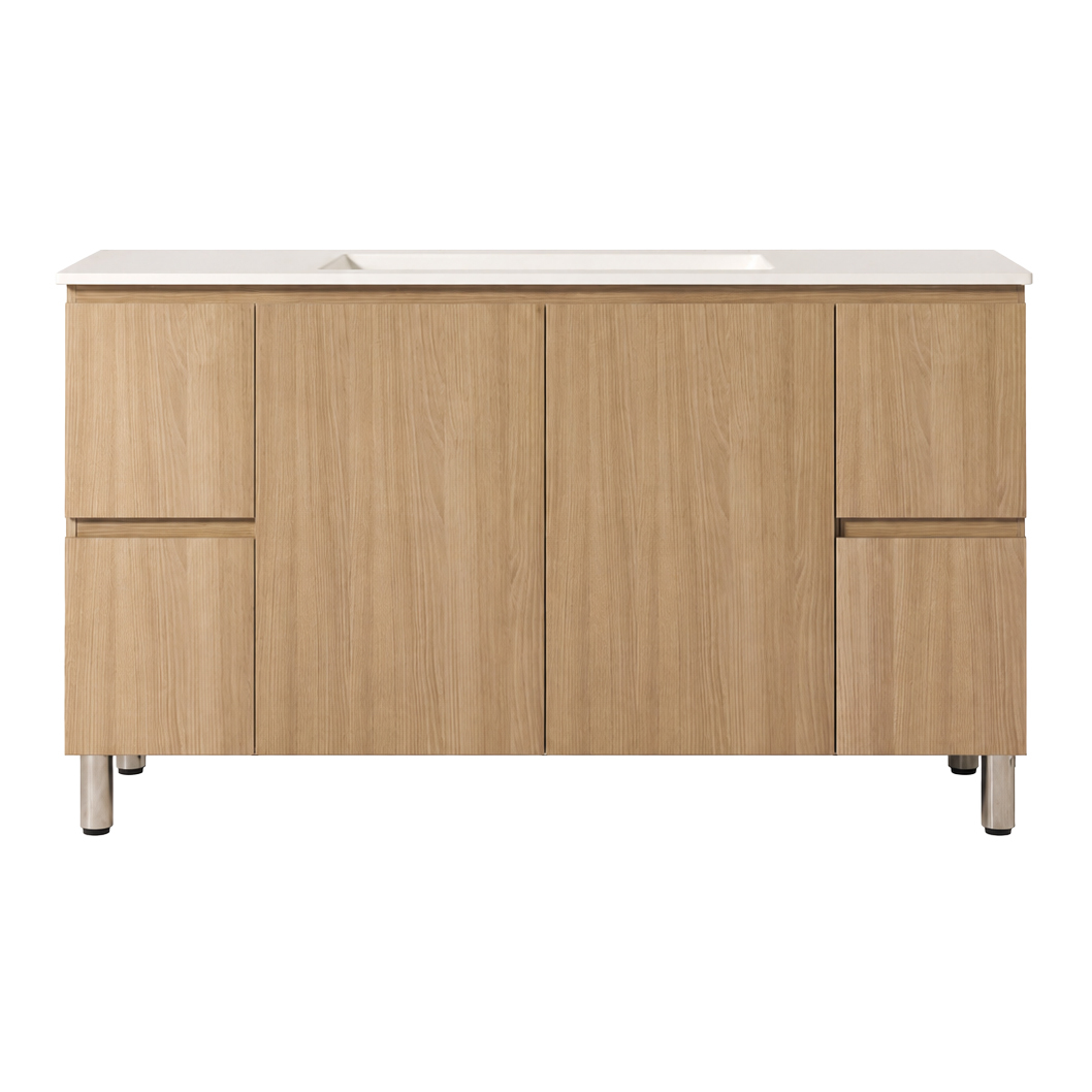 Byron 1500mm Light Oak Freestanding Vanity