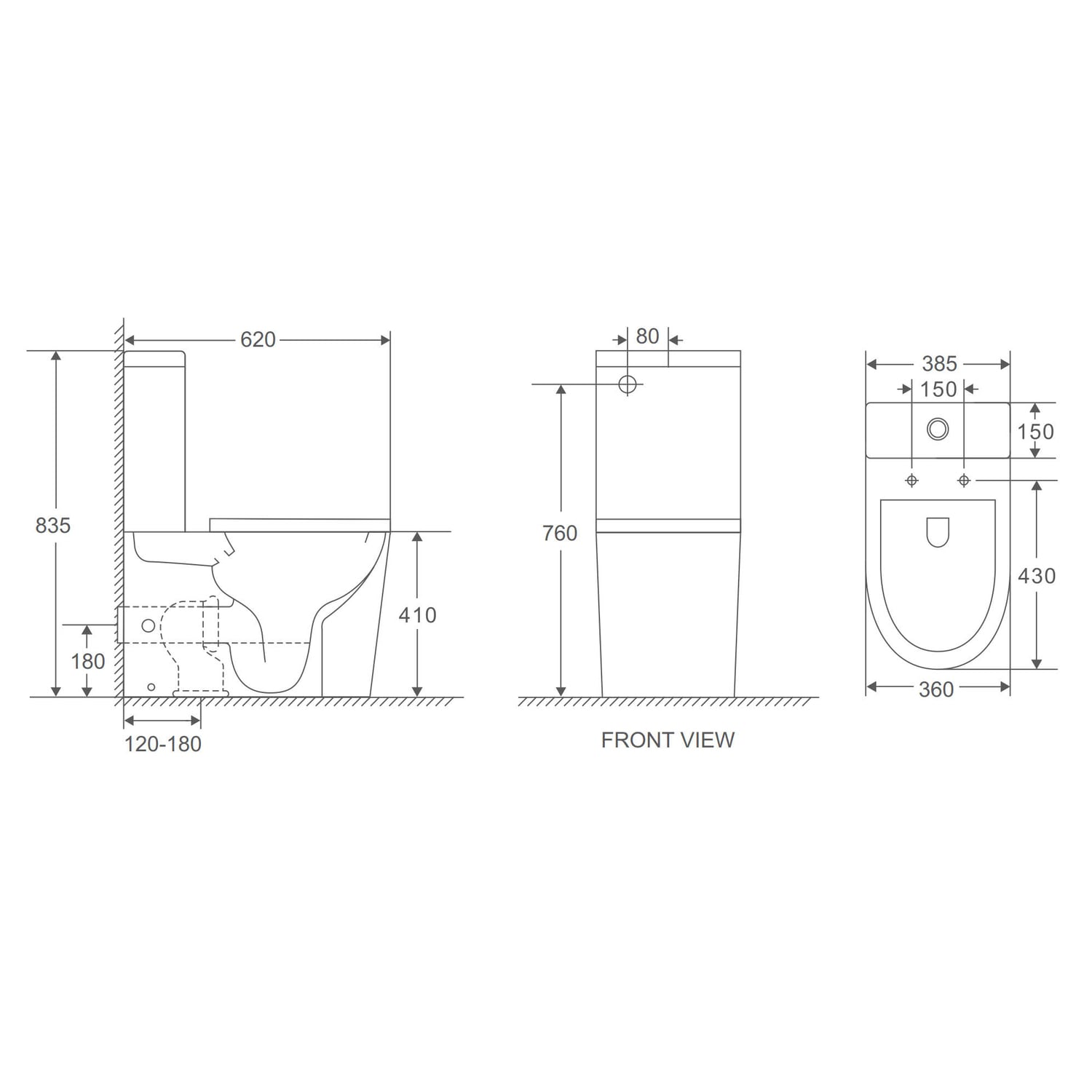Riviera Back to Wall Toilet Suite
