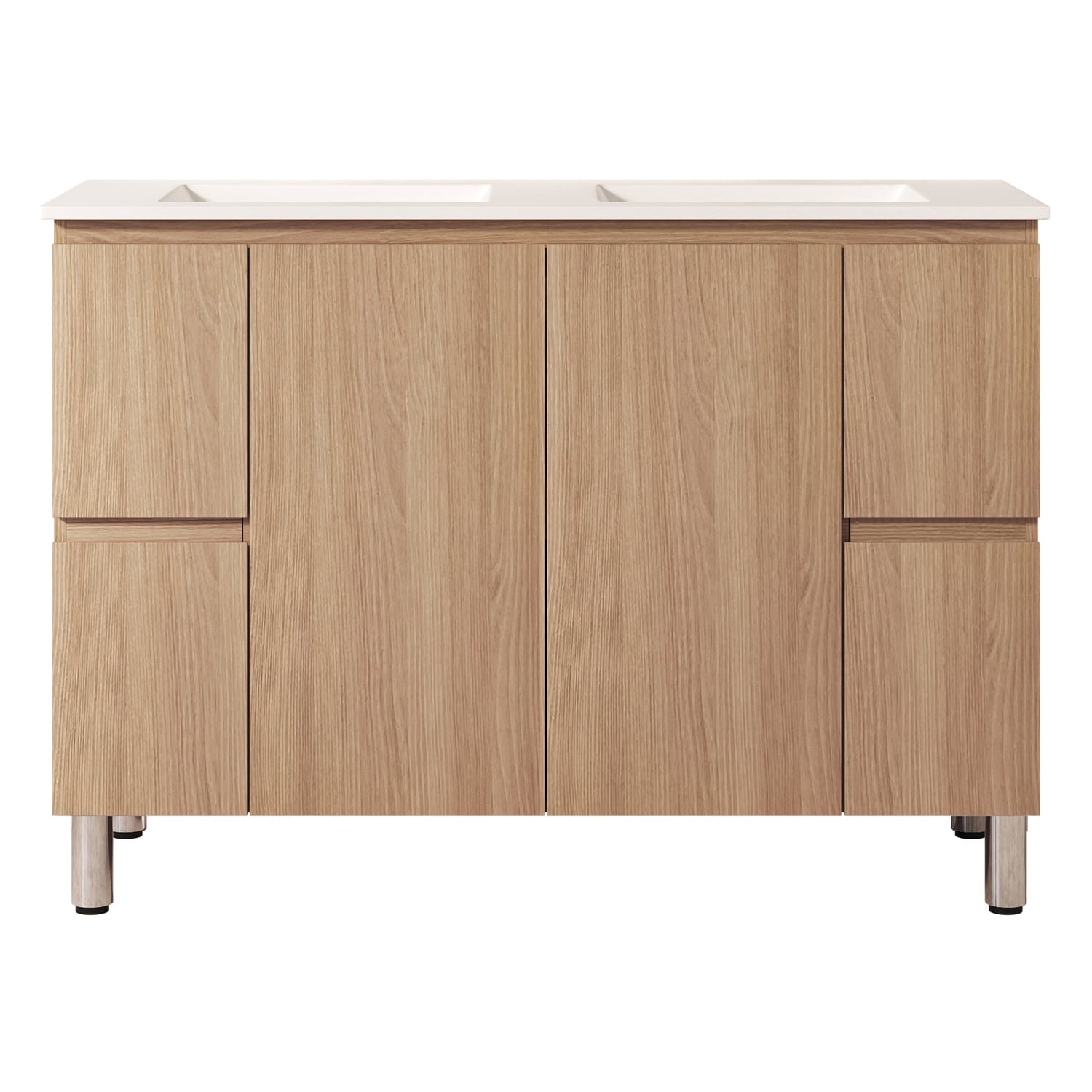 Byron 1200mm Light Oak Freestanding Double Vanity