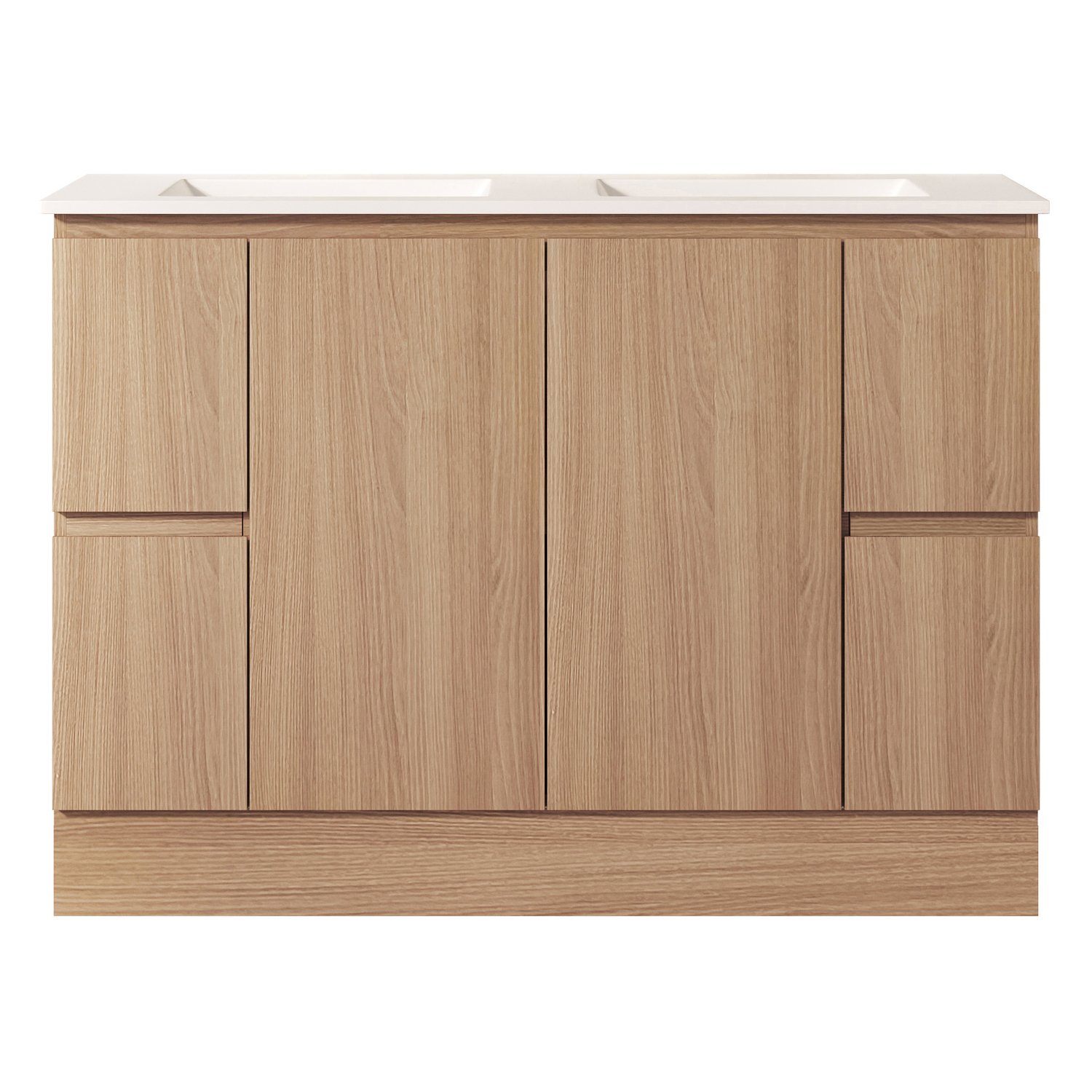 Byron 1200mm Light Oak Freestanding Double Vanity