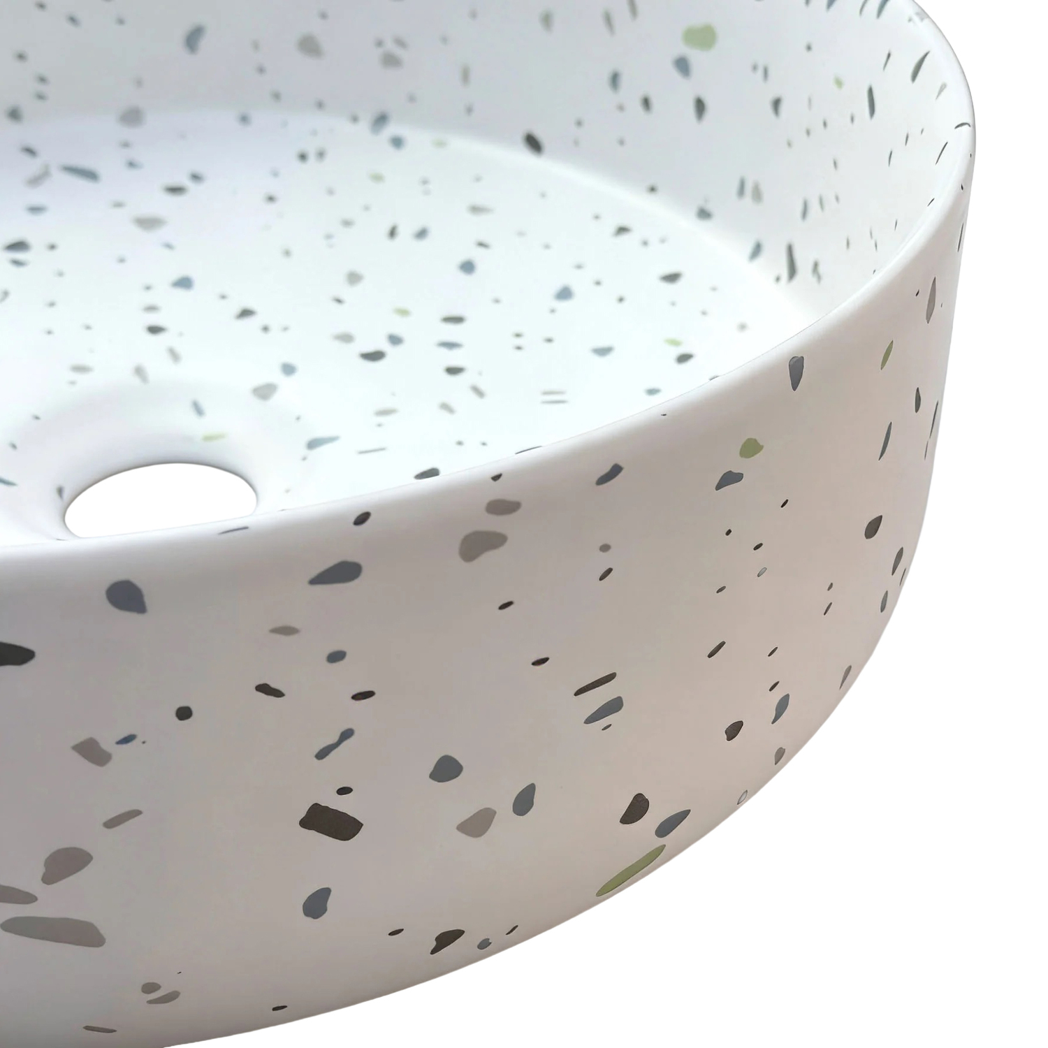 Sorrento 360mm White Terrazzo Above Counter Basin