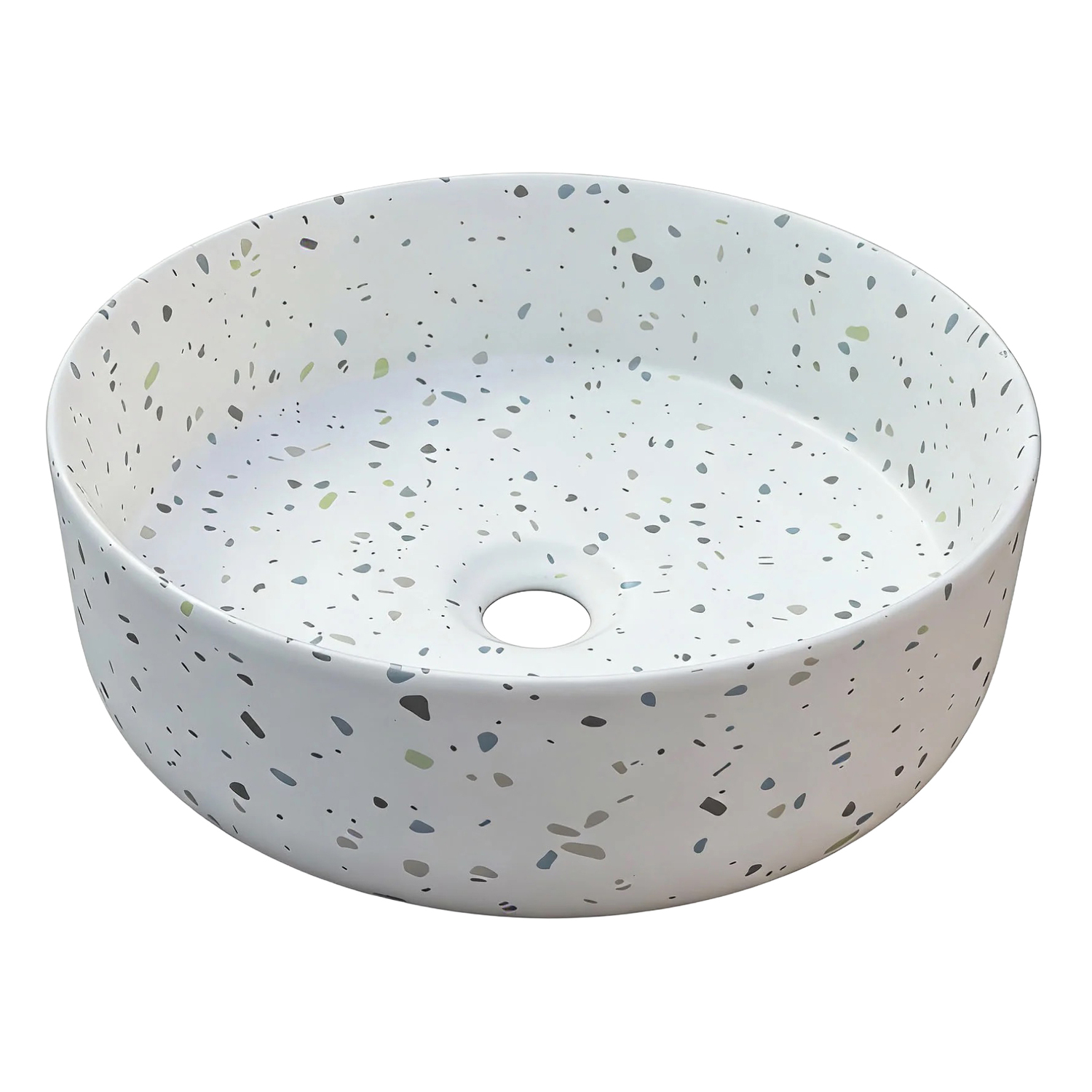 Sorrento 360mm White Terrazzo Above Counter Basin