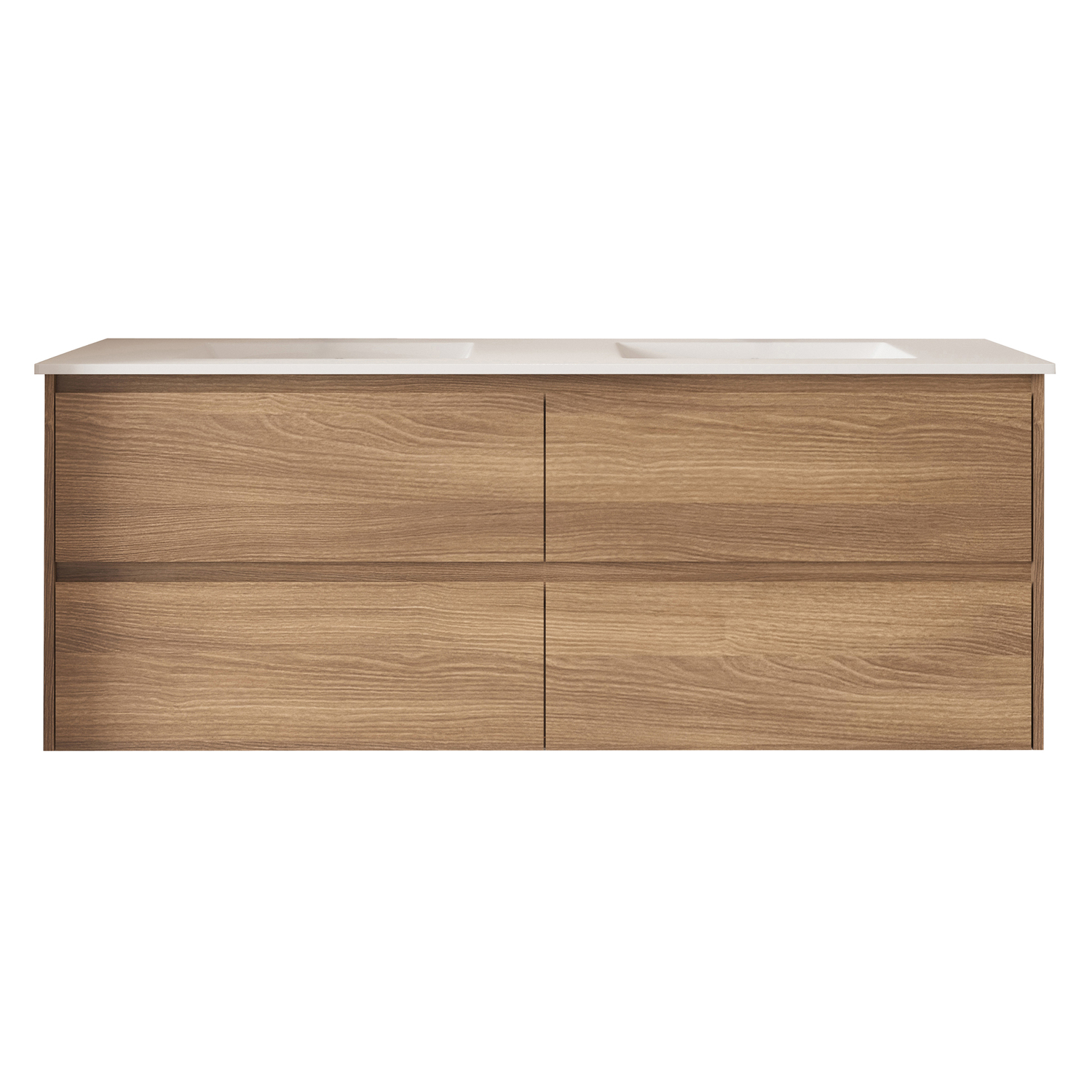 Horizon 1500mm Medium Oak Wall Hung Double Vanity