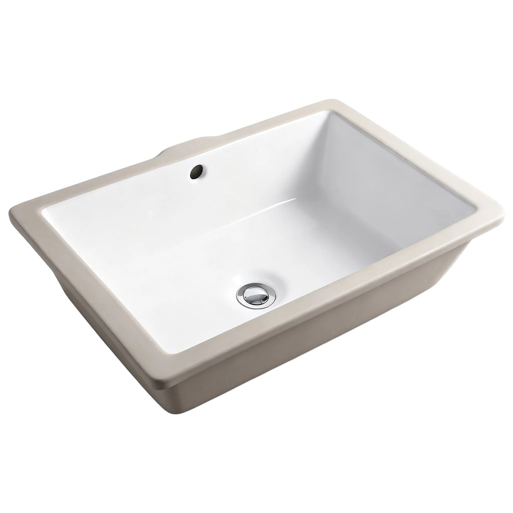 Novo 400mm Gloss White Rectangular Undermount Basin
