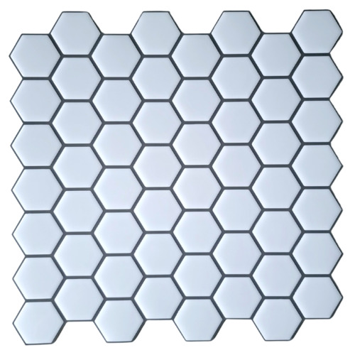 White Hexagon Mosaic Tile