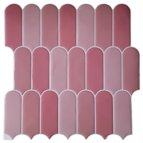 Pink Feather Mosaic Tile