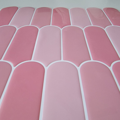 Pink Feather Mosaic Tile