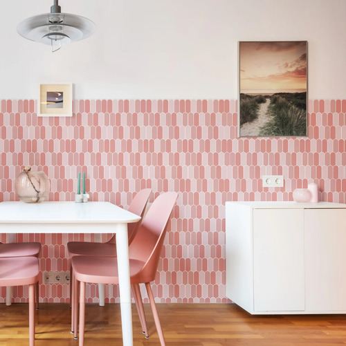 Pink Feather Mosaic Tile