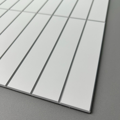 Matte White Kit Kat Stick on Tile (10 Pack)
