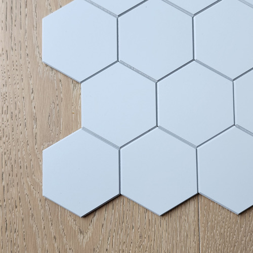 White Hexagon Stick on Tile (10 Pack) Temple & ster