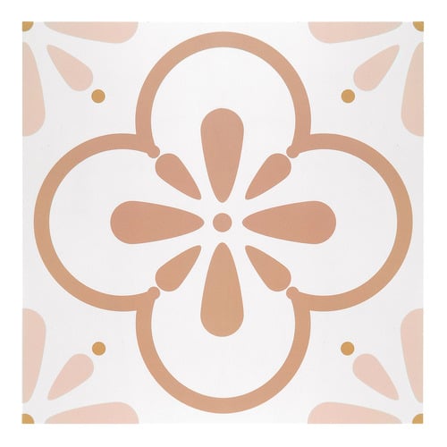 Pink Flower Stick on Tile (10 Pack)