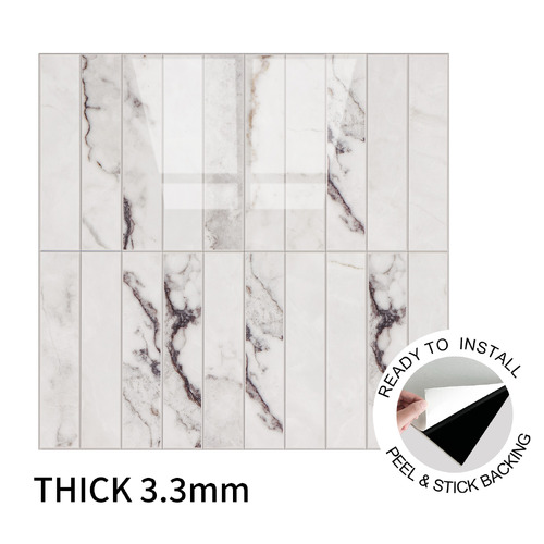 Light Grey Kit Kat Stick on Tile (10 Pack)