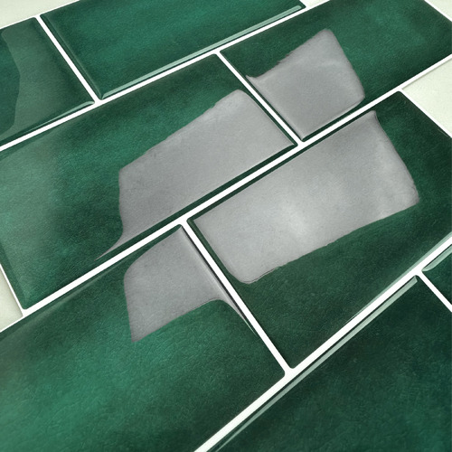 Turquoise Green Subway Stick on Tile (10 Pack)