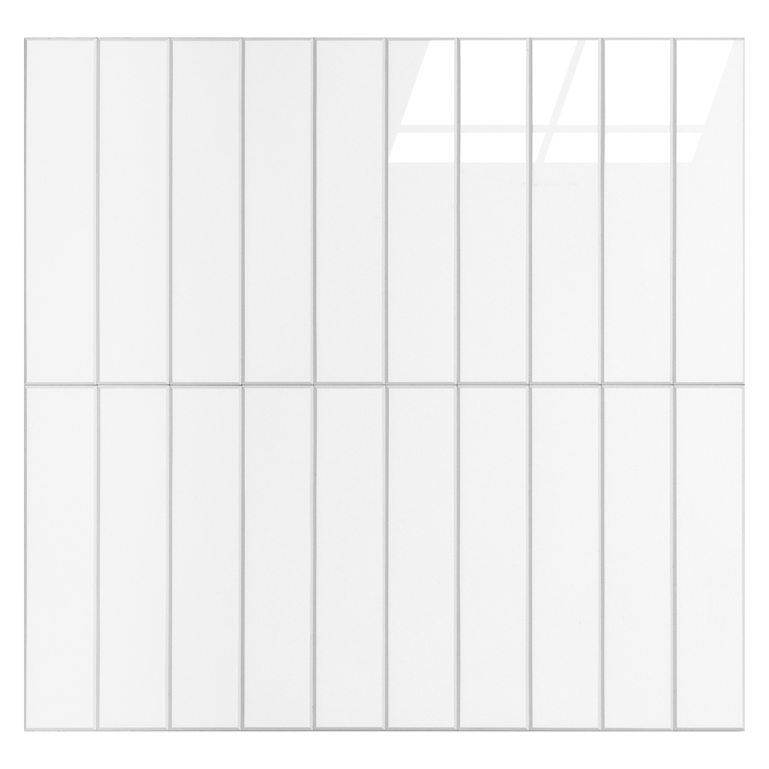 Peel & Stick Gloss White Kit Kat Stick on Tile