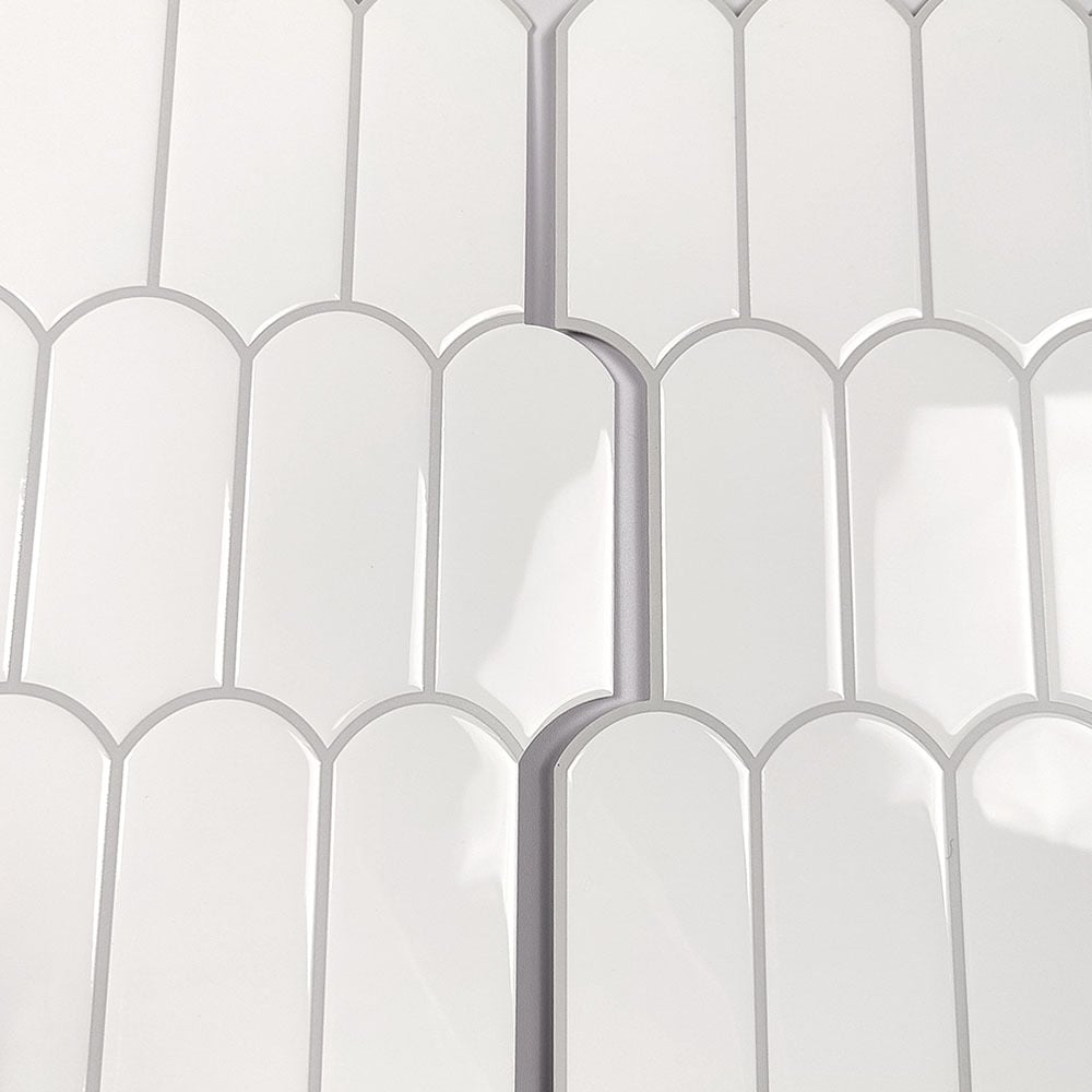 Peel & Stick Feather Stick on Tile (10 Pack)