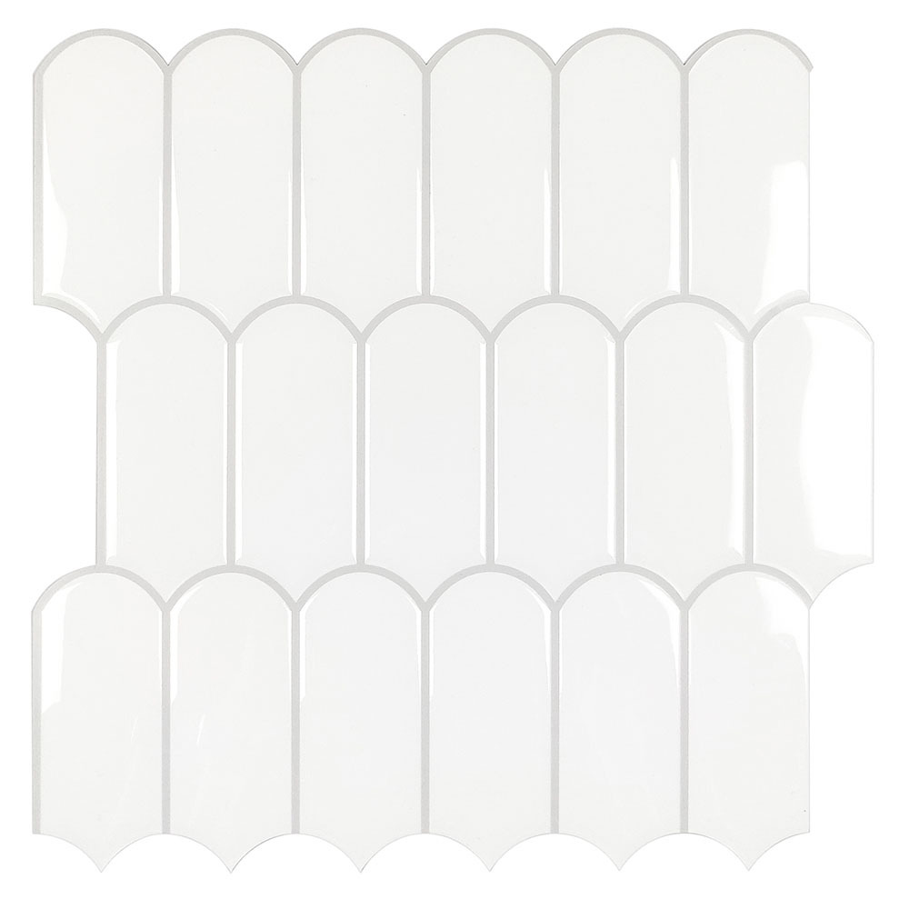 Peel & Stick Feather Stick on Tile (10 Pack)