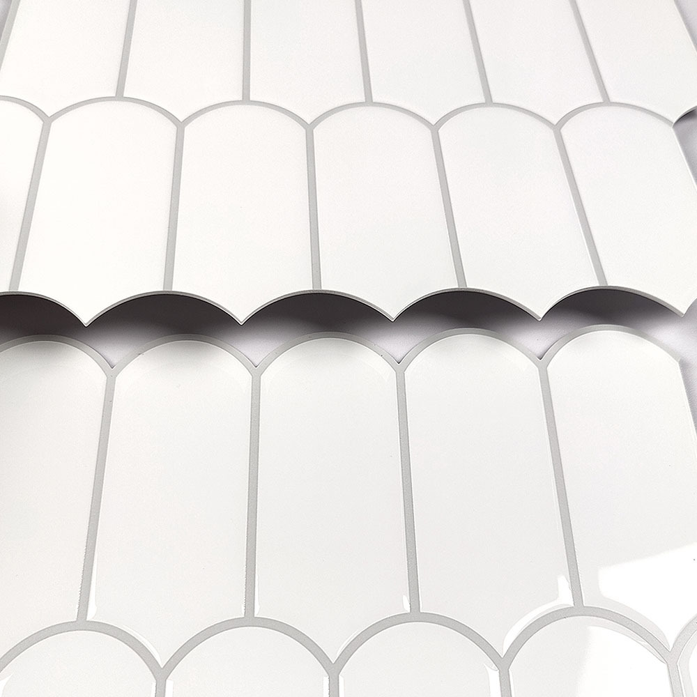 Peel & Stick Feather Stick on Tile (10 Pack)