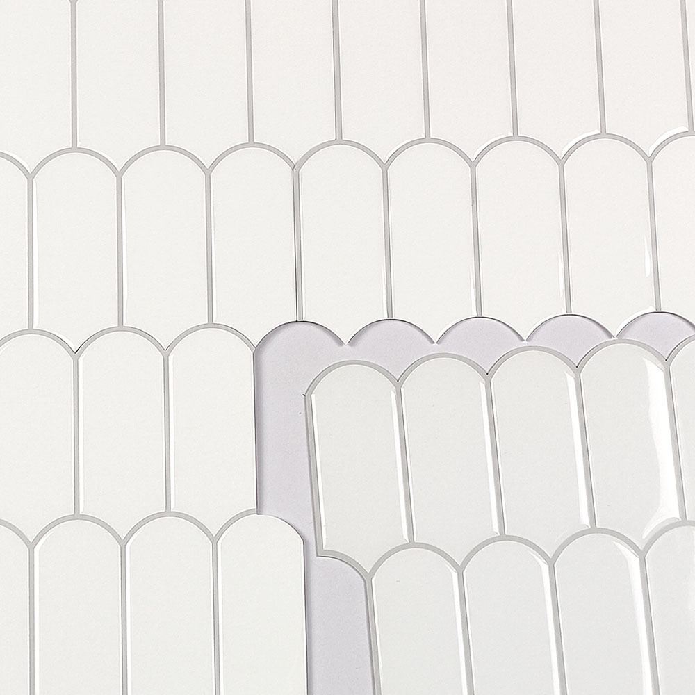 Peel & Stick Feather Stick on Tile (10 Pack)