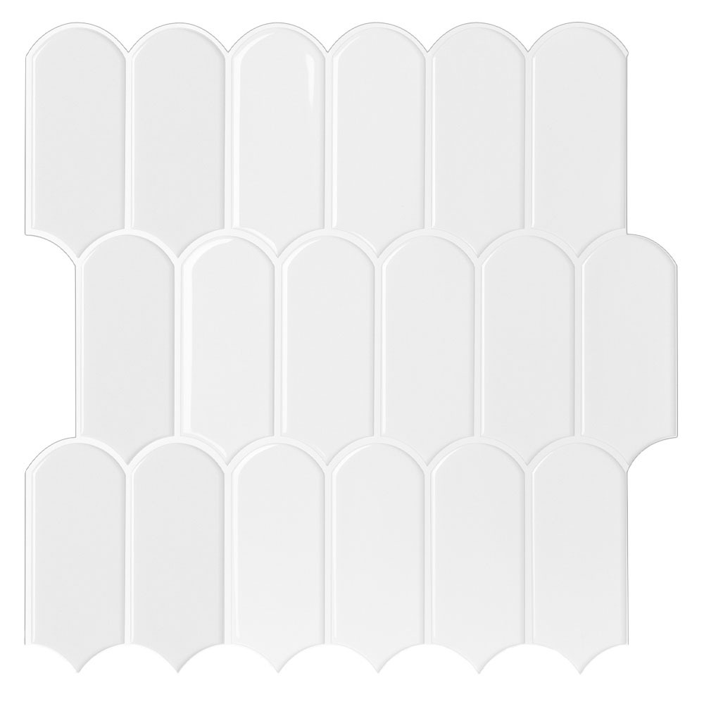 Peel & Stick Feather Stick on Tile (10 Pack)