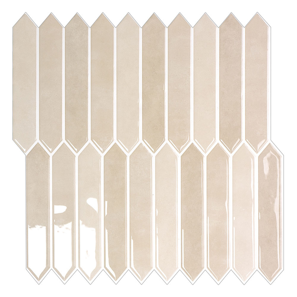 Peel & Stick Natural Picket Stick on Tile (10 Pack)