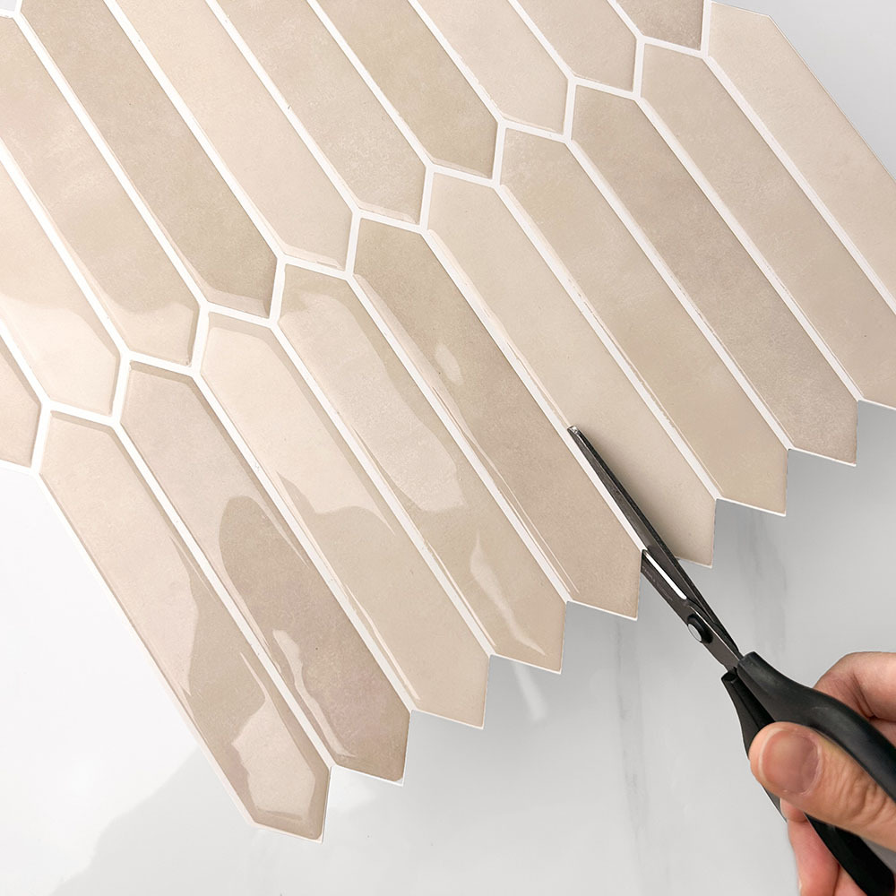 Peel & Stick Natural Picket Stick on Tile (10 Pack)