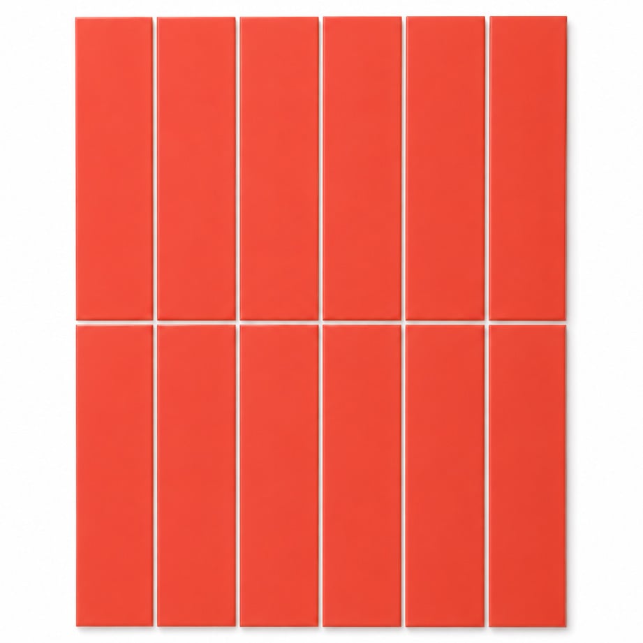 Peel & Stick Matte Orange Subway Stick on Tile (24 Pack)