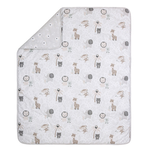 Little Haven Jungle Organic Cotton Cot Quilt Temple & ster
