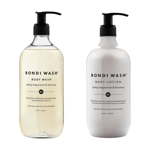 2 Piece 500ml Sydney Peppermint & Rosemary Body Wash & Lotion Set
