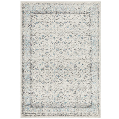 SandStoneSea Blue & Cream Evanna VintageStyle Rug Temple & ster