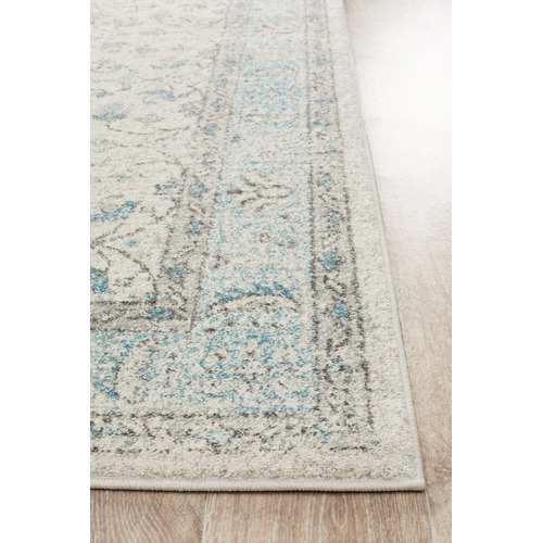 SandStoneSea Blue & Cream Evanna VintageStyle Rug Temple & ster