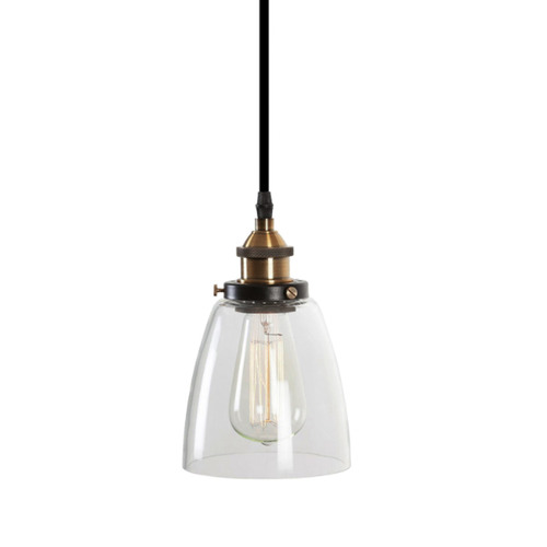 industrial glass pendant light