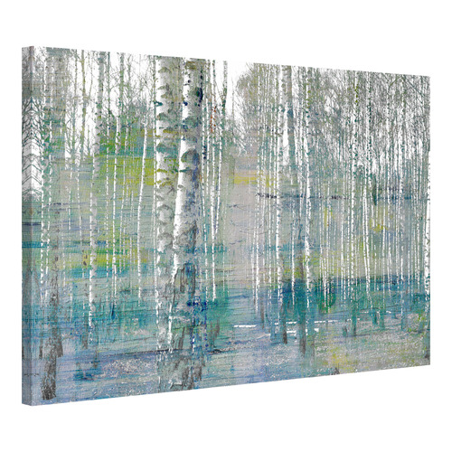 SandStoneSea Teal Tree Forest Canvas Wall Art | Temple & Webster
